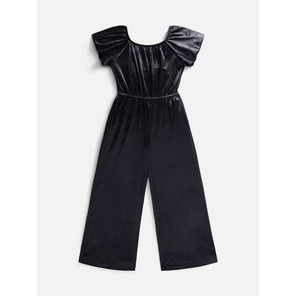 Wonder Nation Girls Velour Jumpsuit, Sizes 4-18