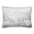 thumbnail image 2 of Creative Products Welcome White Painted Dahlias 3 14 x 20 Spun Poly Pillow, 2 of 3