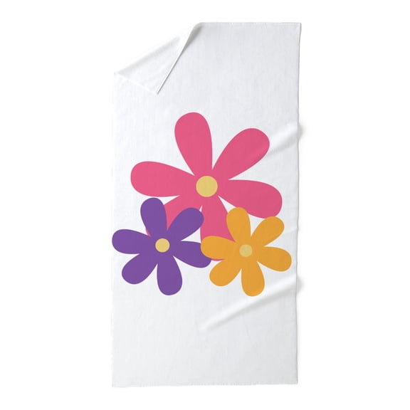 CafePress - 80S Retro Daisy Flowers - Large Beach Towel, Soft 30"x60" Towel with Unique Design