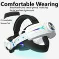 thumbnail image 7 of PECHAM 12000mAh Battery Head Strap Fit for Meta/Oculus Quest 3/3S, RGB Gaming Charging Head Strap for Extended Playtime, Reduce Facial Stress - White, 7 of 7