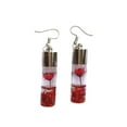 thumbnail image 1 of Pendientes de gota Qarigey con flores de cristal para mujer 1 par Rojo, 1 of 6