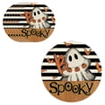 thumbnail image 2 of Halloween Round Placemats Set of 6 – Cute Ghost & Jack-o'-Lantern Pattern Heat Resistant Table Mats for Kitchen Dining & Party Decor (15 Inch), 2 of 7