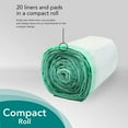 thumbnail image 5 of CareBag Commode Liners with Super Absorbent Pad, 20 Count – Medical Grade – Fits Any Standard Bedside Commode Bucket – 20 Disposable Commode Liners for an Adult Commode Chair, 5 of 8