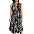 thumbnail image 2 of Bxsruta Womens Summer Sundress Bohemian Floral Pleated Midi Dresses Casual Flowy Tank Dress, 2 of 6