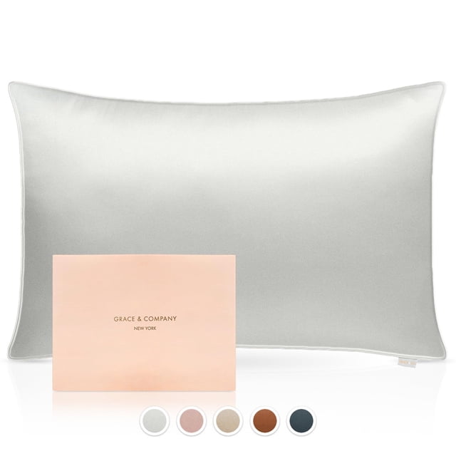 Funda de almohada Grace & Company de satén sedoso para cabello y piel