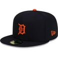 thumbnail image 1 of New Era Detroit Tigers MLB 59FIFTY Couleur Alternative Marine Orange Collection Authentique Casquette Ajustée sur le Terrain, 1 of 10