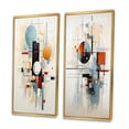 thumbnail image 3 of Designart "Geometric Journey Beige Blue Suprematism II" Abstract Suprematism Framed Wall Art Set Of 2 - Multi-Color Abstract Gallery Wall Frame Set For Home Decor, 3 of 7
