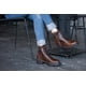 thumbnail image 4 of Bota Combat De Piel Café Para Mujer., 4 of 4
