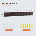 thumbnail image 5 of KastKing GravityLock Fishing Rod Holder, Wall Mounted Rack, Holds Up to 9 Rods or Combos, Heavy-Duty Garage Storage-V9, 5 of 8