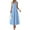 Light Blue, variant on Womens Sleeveless Maxi Summer Dresses Hollow Out Eyelet Square Neck Ruffle Flowy Beach Vacation Sundress