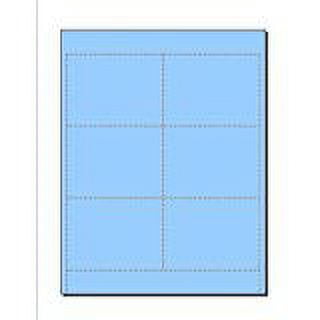 Blank Name Badge Inserts, Print-Ready on 8.5" x 11", 67-lb Blue Vellum, 6 Badges Per Sheet (4" x 3") - 100 Sheets