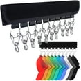 thumbnail image 4 of Hat Rack for Baseball Caps Hat, Organizer Holder for Hanger & Room Closet Display, 1Pack 10 Hat Storage Clips (Black), 4 of 7
