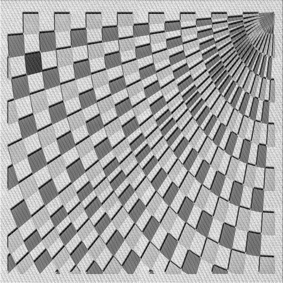 Ahgly Company Indoor Square Patterned Gray Novelty Area Rugs, 7' Square