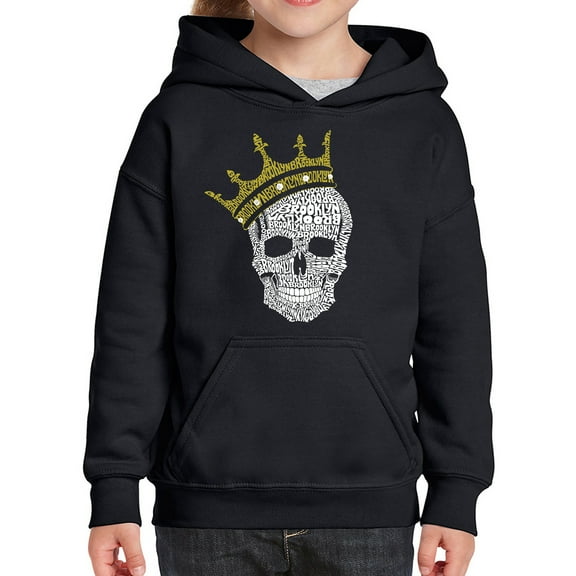 Girl's Word Art Hooded Sweatshirt - Brooklyn Crown