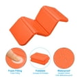 thumbnail image 4 of Uxcell 14.6"x10.6"x0.3" XPE Foam Waterproof Foldable Hiking Seat Pads Cushion, Orange 2 Pack, 4 of 6