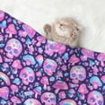 thumbnail image 2 of Yiaed Skull Rainbow Mushroom Print Dog Blankets-Cat Blanket Washable for Couch Protection,Puppy Blanket, Soft Plush Reversible Throw Furniture Protector-, 2 of 8