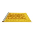 thumbnail image 2 of Ahgly Company Machine Washable Indoor Square Oriental Yellow Traditional Area Rugs, 3' Square, 2 of 4