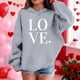 thumbnail image 4 of Sudadera con capucha y estampado de corazón de San Valentín, sudadera de manga larga para niños y niñas, chaqueta para niñas de talla mediana y grande., 4 of 7