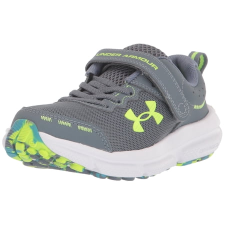 Under Armour Pre School Assert 10 Grey/Lime Comfort Alternate Closure Sneakers