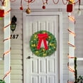 thumbnail image 4 of Joyfy 3 Pcs 19" Christmas Pre-Lit Wreath with LED Lights with Ribbon, for Front Door Decoration and Indoor Outdoor Christmas Decorations Window Door, 4 of 7