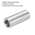 thumbnail image 4 of Unique Bargains 4Pack Round Connector Nuts, M10x35x14mm Coupling Nut Sleeve Rod Bar Stud Nut, 4 of 4