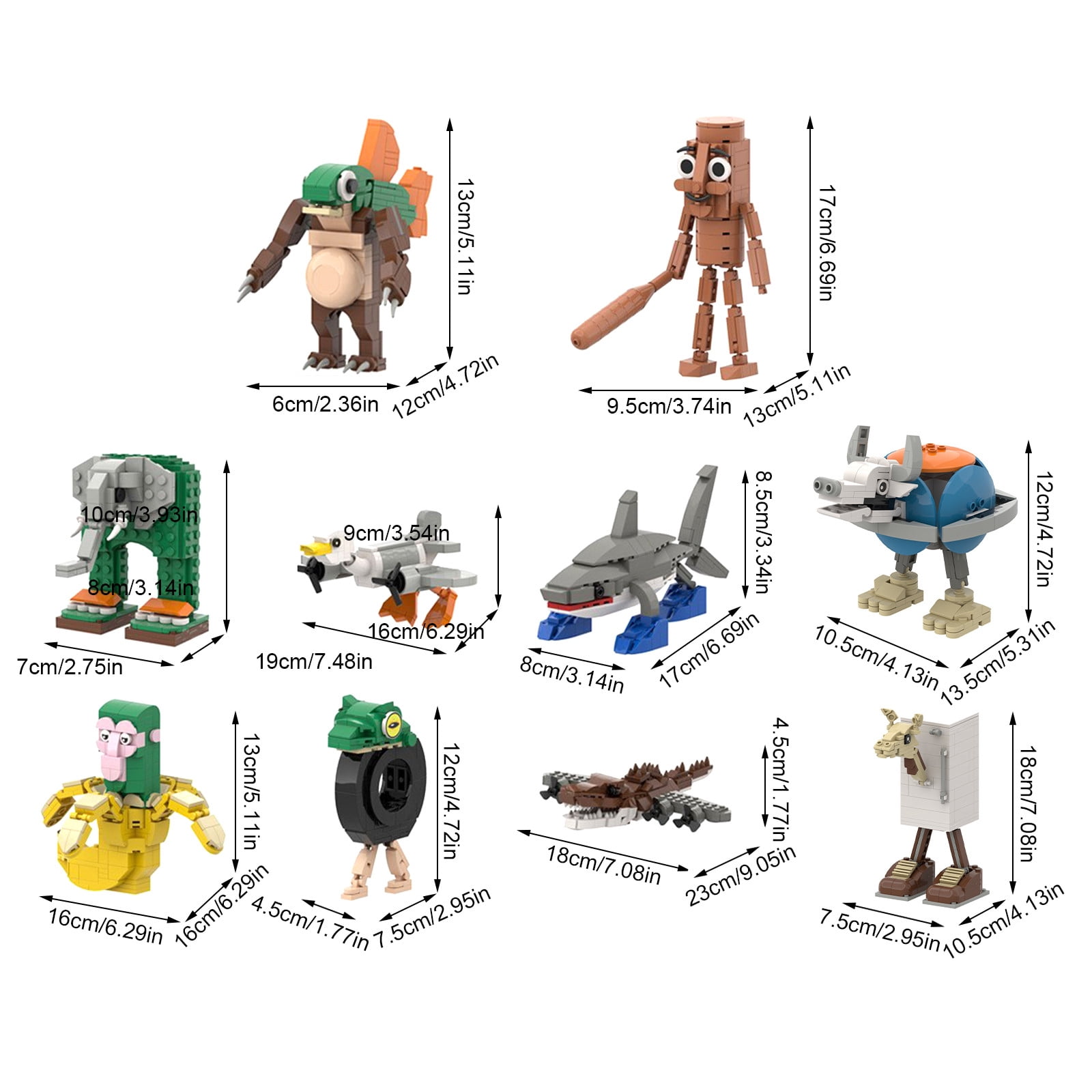 Interlocking Block Sets for Kindergarten Creative Learning