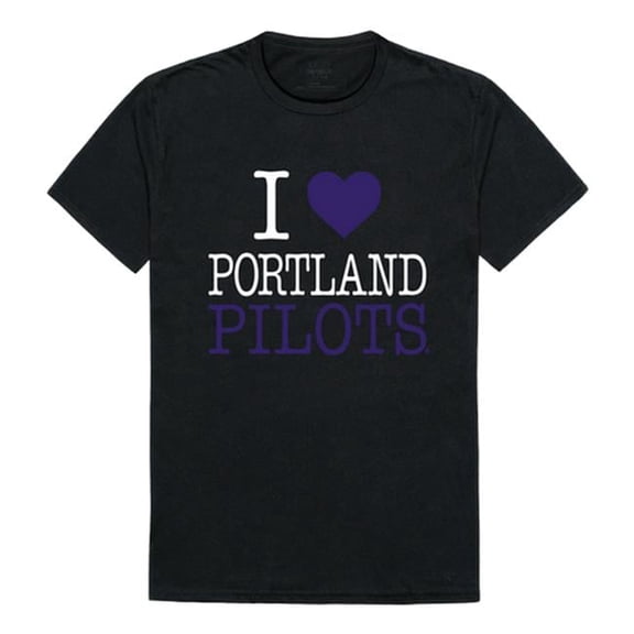 W Republic Products 551-363-BLK-05 University of Portland I Love T-Shirt, Black - 2XL