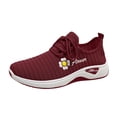 thumbnail image 2 of AUDeals Women's Floral Print Bowling Shoes, Air Cushion Sneakers with Arch Support for Work, Gym and Running (Red, 6), 2 of 8
