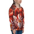 thumbnail image 5 of Pofeuu Red Leaf Flame Fox Print Teenage Zipper Hoodie Sweatshirts Hooded Casual Jackets With Pocket For Boys Girls-Medium, 5 of 6