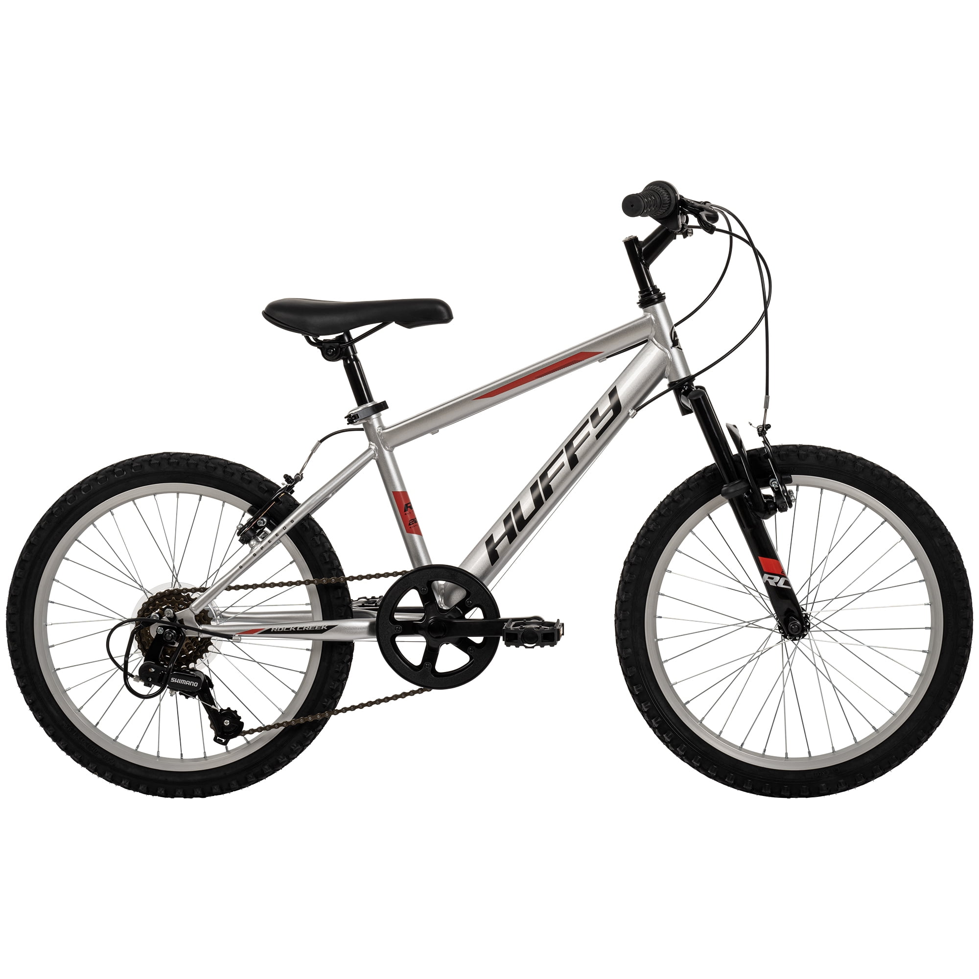 Huffy Rock Creek 20-inch Boys’ 6-speed Mountain Bike, Grey, 5-9 years old