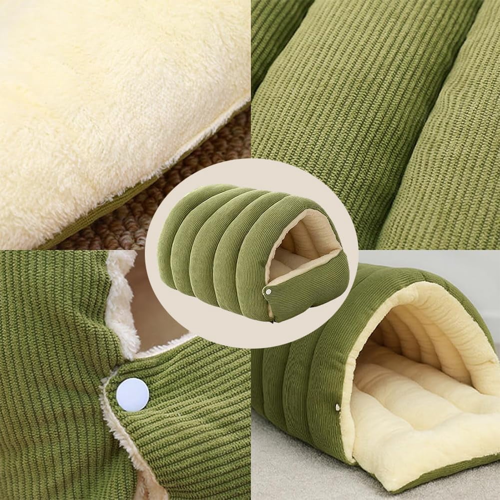 Removable and Washable Winter Closed-Off Cat Bed with Cover,360° Nesting Design Sleeping Nest,Cotton Cozy Monster Small Dog Cave & Indoor Cats Cave for Kittens & Dogs All-Season Use