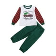 thumbnail image 1 of goowrom Kids Cartoon Car Print O-Neck Long Sleeve Tops+ Solid Color Long Pants, 1 of 7