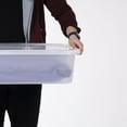 thumbnail image 6 of IRIS 50 Qt. Plastic Storage Bin with Lid, Stackable Storage Container, Tote, Clear, 6 of 10