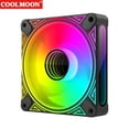 thumbnail image 3 of COOLMOON DM1 5V 3PIN ARGB 12V 4PIN PWM Luminous PC Case Fan (Black Positive Sywqhk Para estrenar, 3 of 9