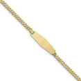 thumbnail image 1 of 14k Flat Curb Link Soft Diamond Shape ID Bracelet (Weight: 5.38 Grams, Length: 7 Inches), 1 of 3