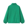 thumbnail image 7 of LumiAtelier Ladies Soft Knit Polka Dot Pullover Half Zip Stand Collar Long Sleeve Windproof Cuff Sweatshirt For Fall Winter Daily Outing, 7 of 7