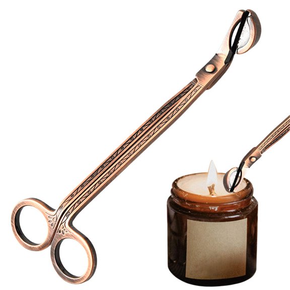 Candle Wick Trimmer, Stainless Steel Wick Cutter, Candle Scissors for Wick, Reaches Deep Into Candles to Cut Spent Cord, Allow Cleaner Burn and Prevent Soot Buildup, Candle Accessories, 7.1"