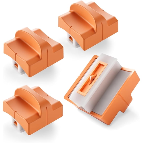 4 Pack Paper Cutter Blades Replacement for Paper Trimmer Slider with Safe Hidden-Blade Design.,Orange