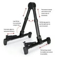 thumbnail image 3 of EeaseCA Foldable Guitar Holder Stand Vertical Display Stand Rack Guitar Accessories Musical Instrument Bass Stand Bracket (Black), 3 of 7