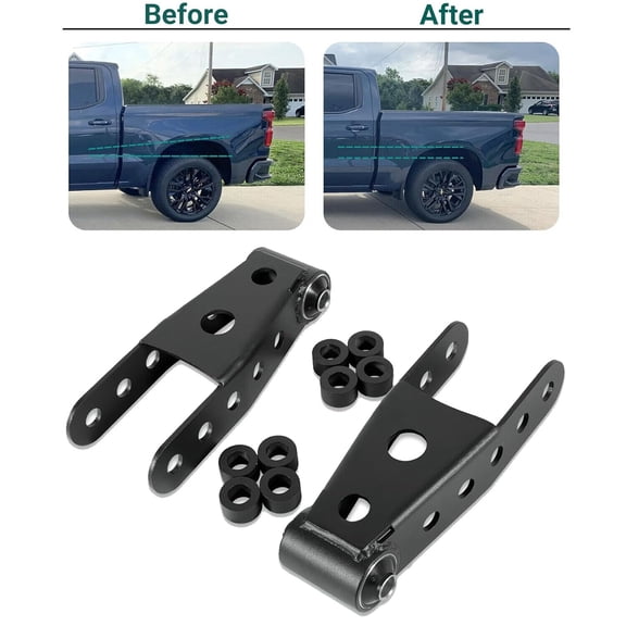 2"-3" Rear Lowering Drop Shackle Kit For 1992-1999 Chevy K1500 & K2500 Suburban