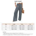 thumbnail image 5 of Pantalones de pierna ancha para mujer, elásticos, de cintura alta, color puro, informales, para citas diarias, playa, gris claro S, 5 of 5