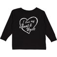 thumbnail image 3 of Inktastic I Love My Aunt and Uncle in White Chalk Heart Boys or Girls Long Sleeve Toddler T-Shirt, 3 of 5