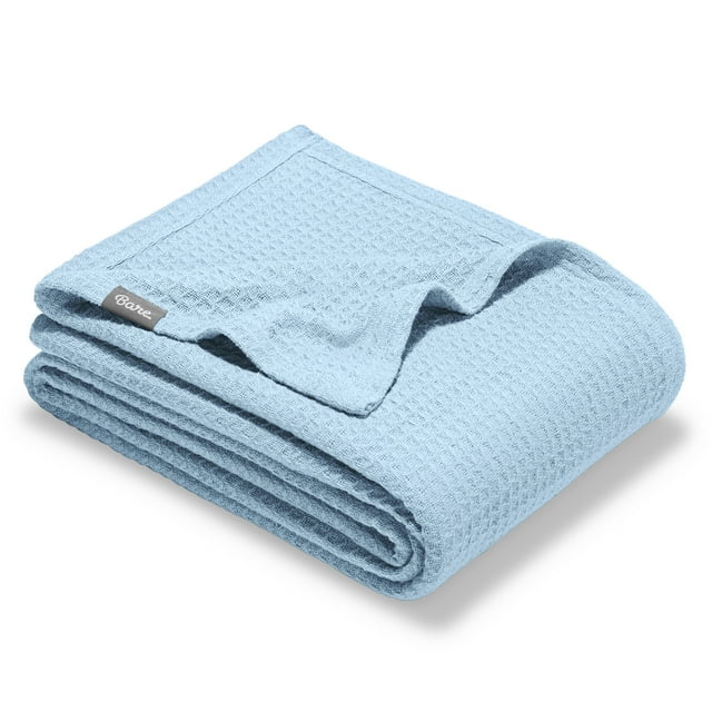 Bare Home Waffle Blanket - 100% Cotton - Lightweight & Breathable