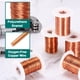 thumbnail image 3 of Uxcell Alambre Magnético 24 AWG, Alambre de Cobre Esmaltado de 24 Calibres, Alambre de Bobina Magnética de 4 oz para Transformador, Motor, Eléctrico, 155C(311F), 3 of 5