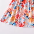 thumbnail image 6 of Gunia Hawaiian Dresses For Little Girls Bohemian Floral Sleeveless Rainbow Beach Sunress With Necklace Sundress For Holiday Beach Orange Dress For Girls 1-9 Years, 6 of 6