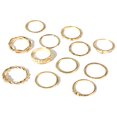 thumbnail image 1 of Dalazy 12pcs/set Women Vintage Ring Girls Rhinestone Alloy Retro Ring Hand Jewelries Holiday Gift, 1 of 9