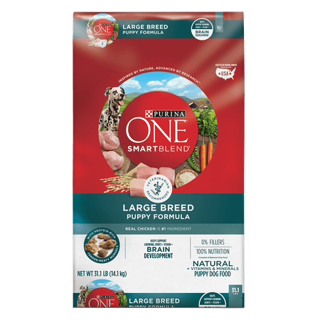 - Purina ONE Natural Large Breed Dry Puppy Food; SmartBlend Large Breed Puppy Formula - 31.1 lb. Bag