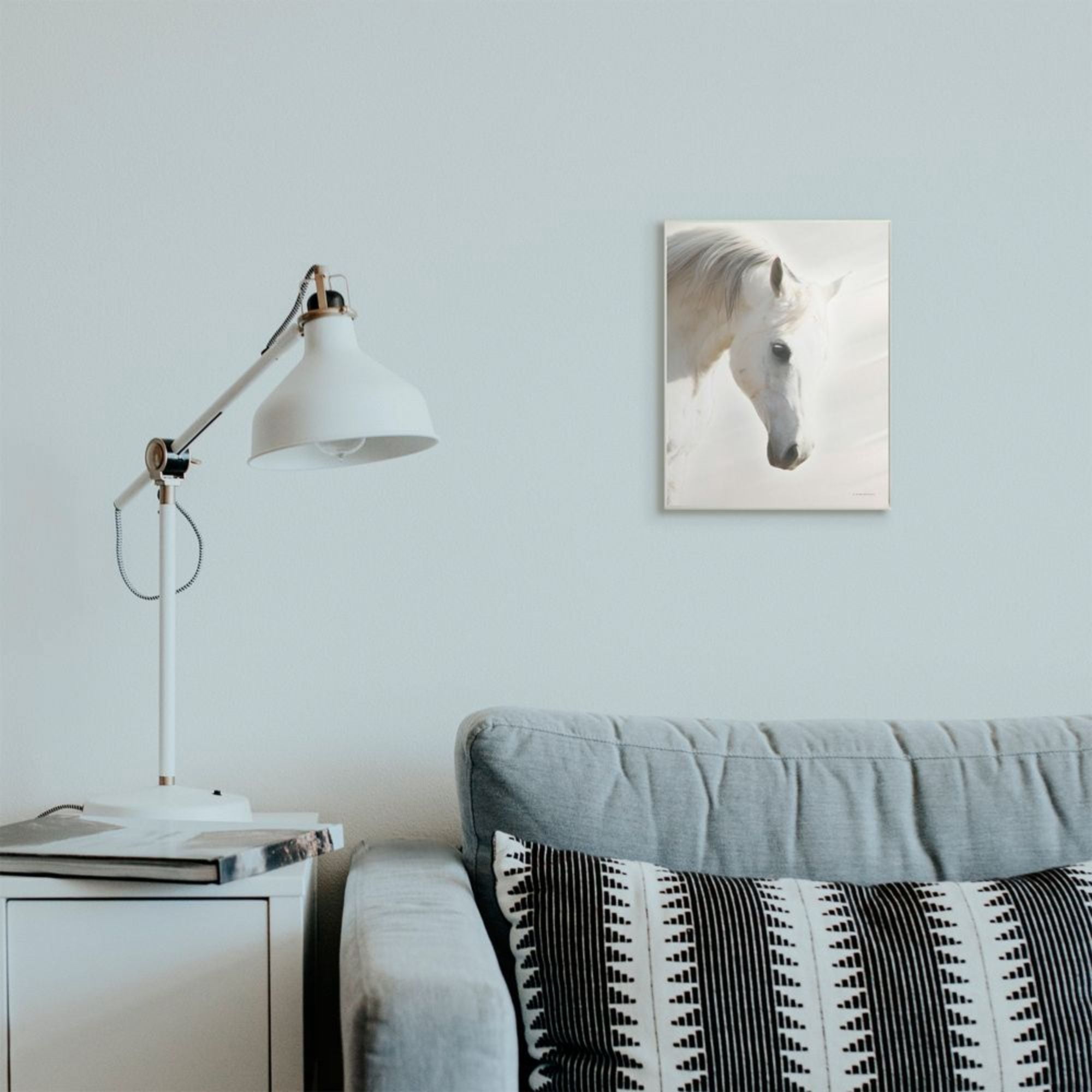 Stupell Industries White Stallion Portrait Minimal Southwestern Horse Design by Kari Brooks