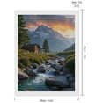 thumbnail image 2 of Diamond Art Kit for Adults, Mountain Cabin Stream Sunset Scene Diamond Painting for Adults Beginners, 5D DIY Diamond Art Painting Kits, Colorful Diamond Painting Craft for Home Decor 12x16, 2 of 7