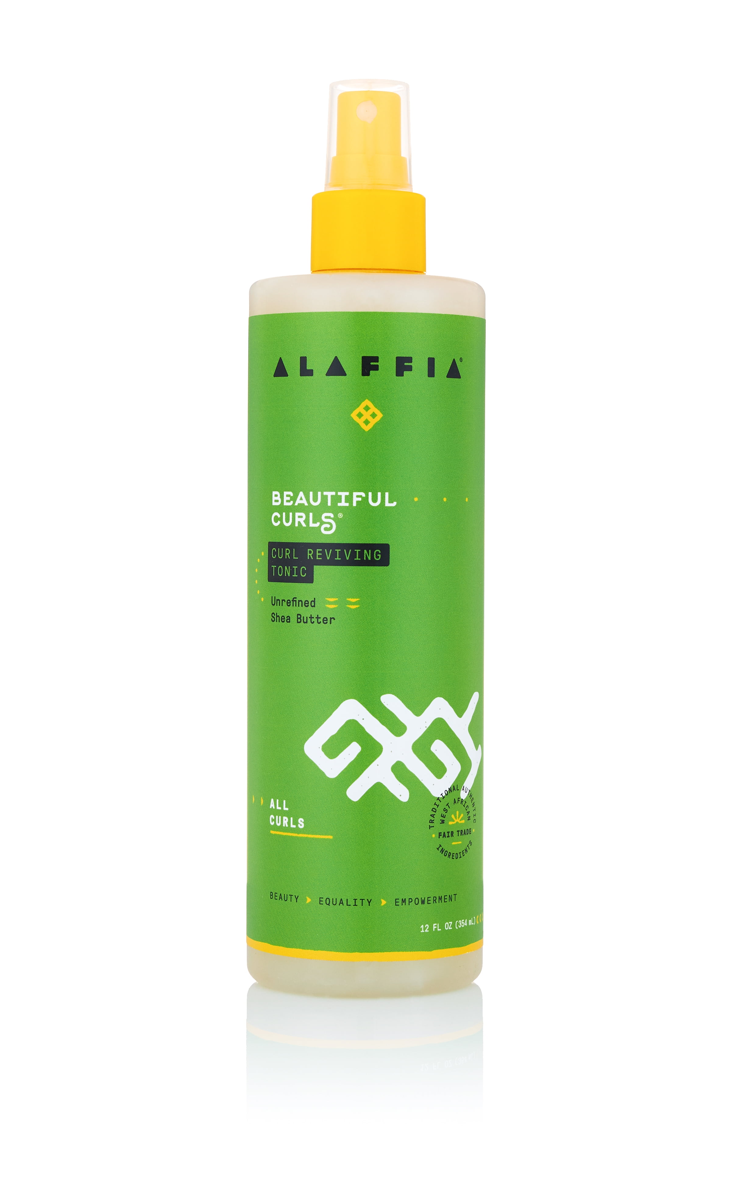 Alaffia Beautiful Curls Curl Reviving Tonic for All Curl Types, with Shea Butter, 12 fl oz